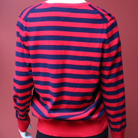 Tommy Hilfiger Red and Blue Striped Sweater - Picture 7 of 10